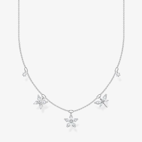 THOMAS_SABO_White_Cubic Zirconia Flower Necklace